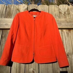Gerry Weber Vibrant Orange Wool Blend Blazer Size 10